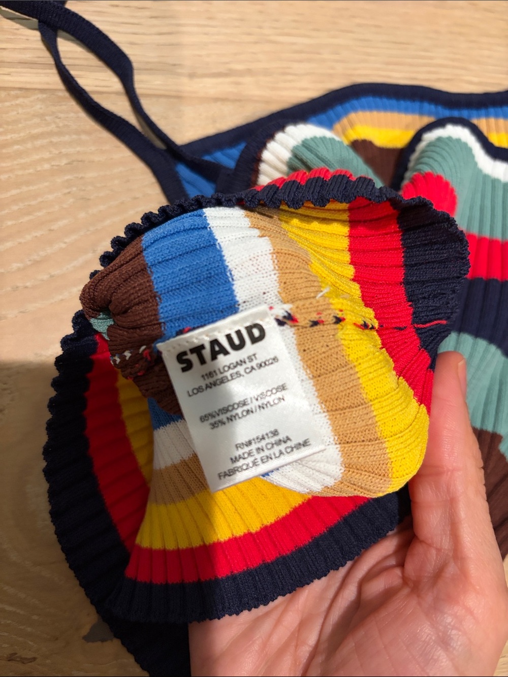 NWOT Staud Soleil Tank in Market Stripe Sz M - Picture 6 of 6